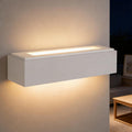 Homefire Wandleuchte Innen Wandlampe Flur - Up and Down Wandleuchten Modern Design G9 Flurlampe Weiß Gipsleuchte Wand Treppenhaus Lampe für Wohnzimmer Küche 52CM - Ohne Leuchtmittel - Homefire