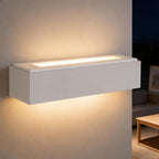 Homefire Wandleuchte Innen Wandlampe Flur - Up and Down Wandleuchten Modern Design G9 Flurlampe Weiß Gipsleuchte Wand Treppenhaus Lampe für Wohnzimmer Küche 52CM - Ohne Leuchtmittel - Homefire