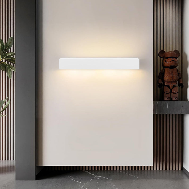 Homefire Wandleuchte Innen Wandlampe Flur - Up and Down Wandleuchten Modern Design G9 Flurlampe Weiß Gipsleuchte Wand Treppenhaus Lampe für Wohnzimmer Küche 52CM - Ohne Leuchtmittel - Homefire
