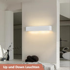 Homefire Wandleuchte Innen Wandlampe Flur - Up and Down Wandleuchten Modern Design G9 Flurlampe Weiß Gipsleuchte Wand Treppenhaus Lampe für Wohnzimmer Küche 52CM - Ohne Leuchtmittel - Homefire