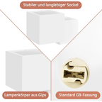 Homefire Wandleuchte Innen Wandlampe G9-2er Modern Design Up Down Flur Wandlampen Treppenhaus Leuchten Weiß Gipsleuchte Wandbeleuchtung für Schlafzimmer Kinderzimmer - Ohne Leuchtmittel - Homefire