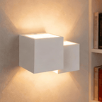 Homefire Wandleuchte Innen Wandlampe G9-2er Modern Design Up Down Flur Wandlampen Treppenhaus Leuchten Weiß Gipsleuchte Wandbeleuchtung für Schlafzimmer Kinderzimmer - Ohne Leuchtmittel - Homefire