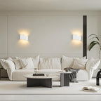 Homefire Wandleuchte Innen Wandlampe G9 - Modern Design Up Down Flur Wandlampen Treppenhaus Leuchten Weiß Gipsleuchte Wandbeleuchtung für Schlafzimmer Kinderzimmer - Ohne Leuchtmittel - Homefire
