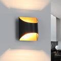 Homefire Wandleuchte Innen Wandlampe Schwarz Gold - Up Down Flur Wandlampen Treppenhaus Leuchten Vintage G9 Keramik Wandbeleuchtung für Schlafzimmer Wohnzimmer Kinderzimmer - Ohne Leuchtmittel - Homefire