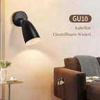Homefire Wandleuchte Innen Wandlampe Schwarz - Vintage Wandbeleuchtung Schlafzimmer Wandstrahler GU10 Flurlampe Küche Schwenkbar Wandlicht Retro für Wohnzimmer Kinderzimmer - Ohne Leuchtmittel - Homefire