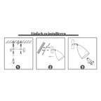 Homefire Wandleuchte Innen Wandlampe Schwarz - Vintage Wandbeleuchtung Schlafzimmer Wandstrahler GU10 Flurlampe Küche Schwenkbar Wandlicht Retro für Wohnzimmer Kinderzimmer - Ohne Leuchtmittel - Homefire