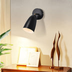 Homefire Wandleuchte Innen Wandlampe Schwarz - Vintage Wandbeleuchtung Schlafzimmer Wandstrahler GU10 Flurlampe Küche Schwenkbar Wandlicht Retro für Wohnzimmer Kinderzimmer - Ohne Leuchtmittel - Homefire