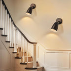 Homefire Wandleuchte Innen Wandlampe Schwarz - Vintage Wandbeleuchtung Schlafzimmer Wandstrahler GU10 Flurlampe Küche Schwenkbar Wandlicht Retro für Wohnzimmer Kinderzimmer - Ohne Leuchtmittel - Homefire