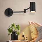 Homefire Wandleuchte Innen Wandlampe Schwarz - Wandbeleuchtung Vintage Wandstrahler Schlafzimmer Wandlicht Schwenkbar Metall Treppenhaus Retro Mit 6 GU10-Leuchtmitteln für Küche Wohnzimmer Flur - Homefire