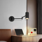 Homefire Wandleuchte Innen Wandlampe Schwarz - Wandbeleuchtung Vintage Wandstrahler Schlafzimmer Wandlicht Schwenkbar Metall Treppenhaus Retro Mit 6 GU10-Leuchtmitteln für Küche Wohnzimmer Flur - Homefire