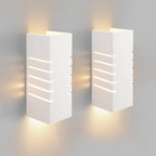 Homefire Wandleuchte Innen Wandlampe Up Down - Modern Design Flur Wandlampen E14 Treppenhaus Beleuchtung Weiß Gipsleuchte Wandbeleuchtung für Schlafzimmer Kinderzimmer - Ohne Leuchtmittel - Homefire