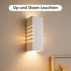 Homefire Wandleuchte Innen Wandlampe Up Down - Modern Design Flur Wandlampen E14 Treppenhaus Beleuchtung Weiß Gipsleuchte Wandbeleuchtung für Schlafzimmer Kinderzimmer - Ohne Leuchtmittel - Homefire