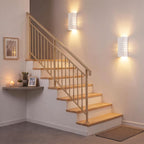Homefire Wandleuchte Innen Wandlampe Up Down - Modern Design Flur Wandlampen E14 Treppenhaus Beleuchtung Weiß Gipsleuchte Wandbeleuchtung für Schlafzimmer Kinderzimmer - Ohne Leuchtmittel - Homefire