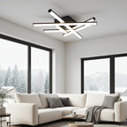 Homefire Deckenlampe LED Deckenleuchte Flurlampe - 24W Schwarz Schlafzimmerlampe 3000K Warmweiß Deckenlampen Innen Modern Design Küchenlampe für Küche Schlafzimmer Treppenhaus Wohnzimmer Büro