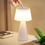 Homefire Tischlampe Solar LED Tischleuchte Kabellos - Akku Tischleuchte mit USB-C Touch Dimmbar 3000K - 5000K Weiß Nachttischlampe 3600mAH Aufladbar für Wohnzimmer Schlafzimmer Outdoor