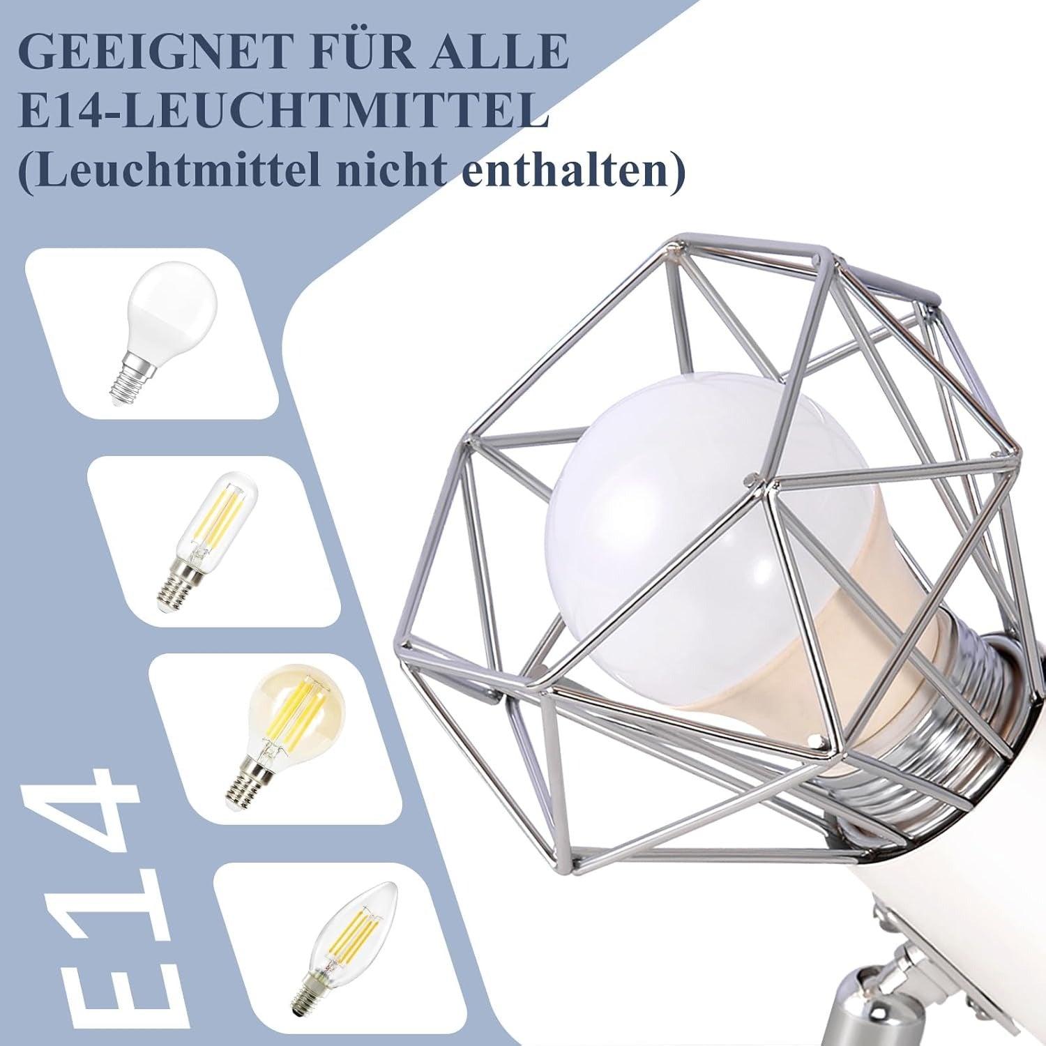 Homefire Deckenstrahler 3 Flammig Deckenspots Schwarz - Deckenleuchte E14 Retro Schwenkbar 350°Deckenlampe Industrial Metall für Schlafzimmer Wohnzimmer Arbeitszimmer Flur Küche Keine Leuchtmittel