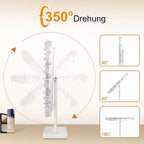 Rund Schminkspiegel mit Beleuchtung Hollywood Spiegel,40×48CM LED Schminktisch Kosmetikspiegel Mit Licht,Make Up Vanity Mirror with Light Klein Runder Schminktischspiegel Tischspiegel