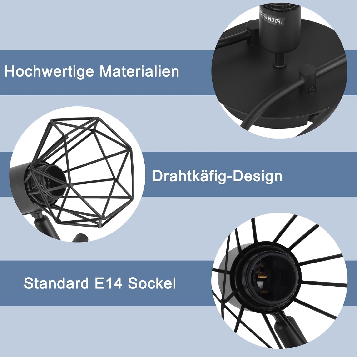 Homefire LED Deckenleuchte E14 Deckenlampe Schwarz - Deckenstrahler 5 Flammig Industrial Deckenspots Vintage Retro Spotlight Wohnzimmer Küche Ohne Leuchtmittel