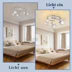 Homefire Deckenstrahler 3 Flammig Rund Deckenspots - Deckenleuchte E14 Schwarz Retro Schwenkbar Industrial Küchenlampe Metall für Schlafzimmer Wohnzimmer Arbeitszimmer Flur Keine Leuchtmittel