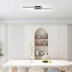 Homefire LED Deckenlampe Schwarz Flurlampe - 2ER Deckenleuchte Küche 6500K Modern 12W Schlafzimmerlampe Decke Lampe 61.5cm für Wohnzimmer Esszimmer Kinderzimmer Büro