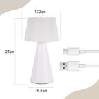 Homefire Tischlampe Solar LED Tischleuchte Kabellos - Akku Tischleuchte mit USB-C Touch Dimmbar 3000K - 5000K Weiß Nachttischlampe 3600mAH Aufladbar für Wohnzimmer Schlafzimmer Outdoor