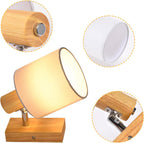 Homefire  Deckenleuchte 1 Flammig Deckenlampe Flur - Deckenstrahler Modern Holz Deckenspot Schwenkbar 350° E14 MAX.40W lampe für Wohnzimmer Schlafzimmer Küche