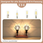 Homefire Deckenstrahler 2 Flammig Deckenlampe Vintage - Deckenleuchte Schwarz Holz Denckenspots E14 Retro Metall Schwenkbar 350°