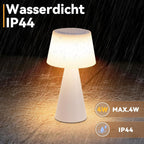 Homefire Tischlampe Solar LED Tischleuchte Kabellos - Akku Tischleuchte mit USB-C Touch Dimmbar 3000K - 5000K Weiß Nachttischlampe 3600mAH Aufladbar für Wohnzimmer Schlafzimmer Outdoor