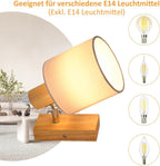 Homefire  Deckenleuchte 1 Flammig Deckenlampe Flur - Deckenstrahler Modern Holz Deckenspot Schwenkbar 350° E14 MAX.40W lampe für Wohnzimmer Schlafzimmer Küche