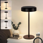 Tischlampe Kabellos LED Akku Tischleuchte - Solar Tischlampe Touch Dimmbar 3000-5000K mit USB-C Aufladba 3600mAH Schwarz Tischlampen Wasserdicht für Innen und Aussen