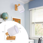 Homefire  Deckenleuchte 1 Flammig Deckenlampe Flur - Deckenstrahler Modern Holz Deckenspot Schwenkbar 350° E14 MAX.40W lampe für Wohnzimmer Schlafzimmer Küche