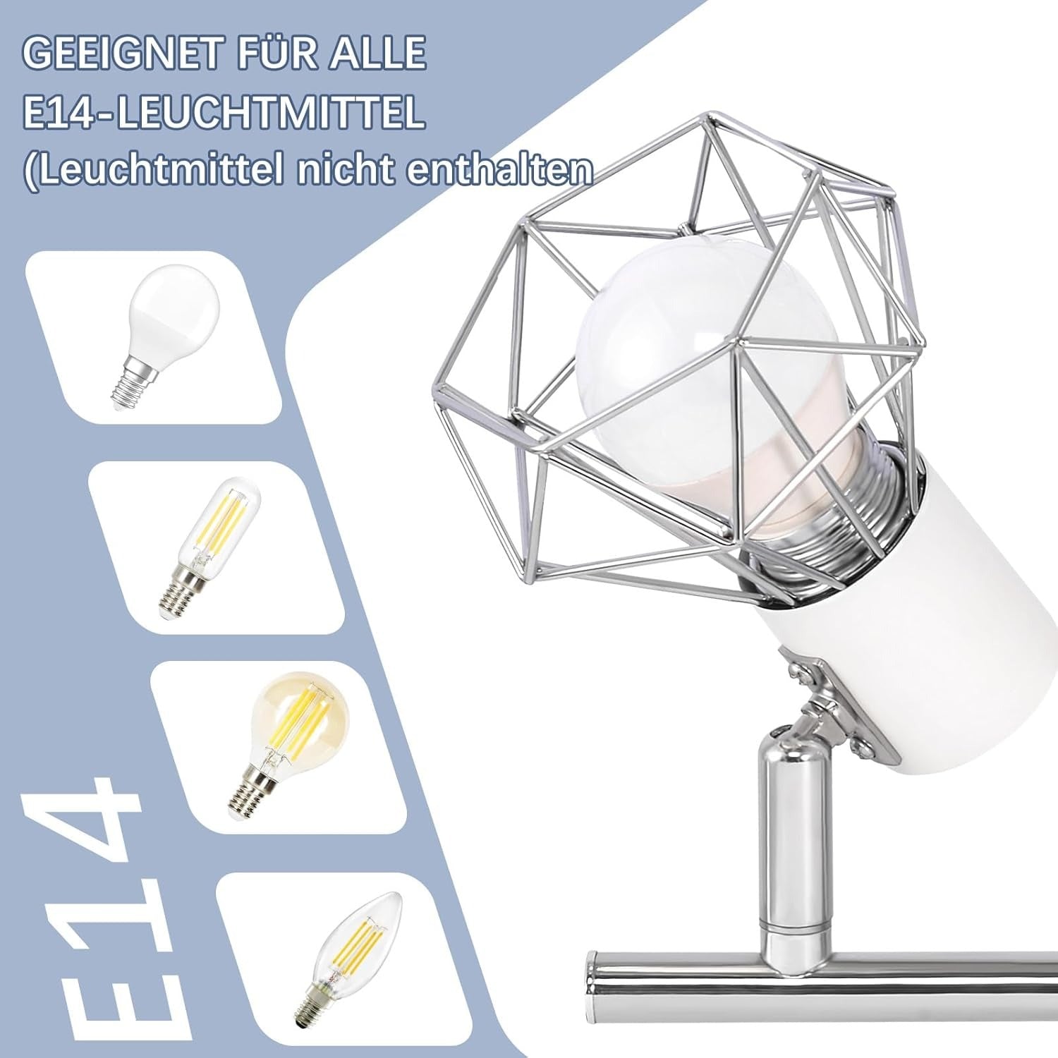 Homefire Deckenstrahler 2 Flammig Vintage Denckenspots - Schwarz Denckenlampe E14 Verstellbare 350°Industrial Retro Deckenleuchte für Flur Wohnzimmer Schlafzimmer Küche Esszimmer