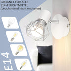 Homefire Wandspots Schwarz Wandstrahler Retro - Wandleuchte E14 Verstellbar Vintage Wandlampe 1 Flammig 350° für Flur Arbeitszimmer Schlafzimmer Wohnzimmer Küche Max. 40W