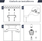 Hängeleuchte Esstisch Pendelleuchte Retro - Pendellampe E27 Schwarz 1 Flammig Hängend Lampen Metall Lampenschirm Hängelampe Industrie Wohnzimmerlampe für Küche Schlafzimmer Cafe