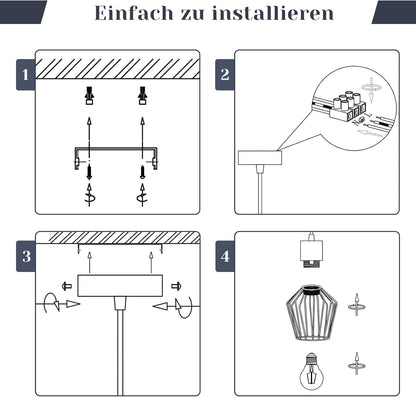 Hängeleuchte Esstisch Pendelleuchte Retro - Pendellampe E27 Schwarz 1 Flammig Hängend Lampen Metall Lampenschirm Hängelampe Industrie Wohnzimmerlampe für Küche Schlafzimmer Cafe