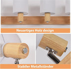 Homefire Deckenstrahler 4 Flammig Deckenlampe Wohnzimmer - Holz Deckenleuchte Modern Deckenspot E14 Schwenkbar 350° MAX.25W küchenlampe Stoffschirm für Schlafzimmer Küche Flur
