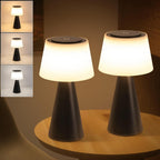 Homefire Tischlampe Akku Nachttischlampe LED - 3600mAH Kabellos Tischleuchte Touch Dimmbar Lampe 2er Set mit USB IP44 Aufladbar Schwarz Batterie Tischlampen für Modern Wohnzimmer Schlafzimmer Outdoor