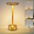 LED Tischlampe Kabellos Gold - Akku Tischleuchte Dimmbar Touch Nachttischlampe USB Aufladbar Tischlampen für Fensterbank Schlafzimmer Esszimmer Büro - Homefire