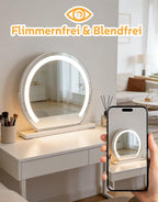Homefire  Schminkspiegel mit Beleuchtung Hollywood Spiegel - 30×40CM LED Vanity Mirror Klein Kosmetikspiegel mit Licht Tischspiegel 3 Modi Schminktischspiegel Touch Dimmbar（副本） - Homefire
