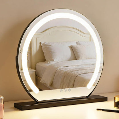 Homefire  Schminkspiegel mit Beleuchtung Hollywood Spiegel - 30×40CM LED Vanity Mirror Klein Kosmetikspiegel mit Licht Tischspiegel 3 Modi Schminktischspiegel Touch Dimmbar（副本） - Homefire