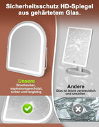 Homefire Schminkspiegel mit Beleuchtung Hollywood Spiegel - 35×45CM LED Vanity Mirror Klein Kosmetikspiegel mit Licht Tischspiegel 3 Modi Schminktischspiegel Touch Dimmbar - Homefire