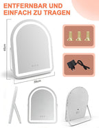 Homefire Schminkspiegel mit Beleuchtung Hollywood Spiegel - 35×45CM LED Vanity Mirror Klein Kosmetikspiegel mit Licht Tischspiegel 3 Modi Schminktischspiegel Touch Dimmbar - Homefire