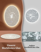 Spiegel Oval Badspiegel mit Beleuchtung - LED Badezimmerspiegel 50x70 cm Wandspiegel Badezimmer IP44 mit Touch-Schalter Entfogger-Funktion 3000K-6500K Lichtspiegel Dimmbar - Homefire