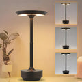 Tischlampe Akku Nachttischlampe - Led Kabellos Tischleuchte Aufladbar Touch Dimmbar Schwarz Eampe mit USB Batterie für Modern Wohnzimmer Schlafzimmer Outdoor - Homefire