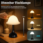 Tischlampe Kabello Nachttischlampe LED - Akku Tischleuchte USB Aufladbar Tischlampen 2000K-6500K Dimmbar Touch Nachttischlampen Modern Design Tischleuchten für Arbeitszimmer Schlafzimmer - Homefire