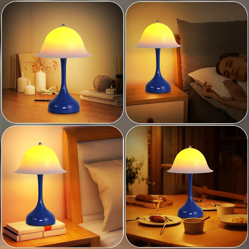 Tischlampe Kabello Nachttischlampe LED - Akku Tischleuchte USB Aufladbar Tischlampen 2000K-6500K Dimmbar Touch Nachttischlampen Modern Design Tischleuchten für Arbeitszimmer Schlafzimmer - Homefire