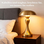 Tischlampe Kabellos Nachttischlampe Akku - LED Touch Dimmbar Tischleuchte Vintage USB Aufladbar Nachtlicht Tischlampen Gold Bronze Nachttischlampen ohne Kabel für Wohnzimmer Schlafzimmer - Homefire