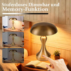 Tischlampe Kabellos Nachttischlampe Akku - LED Touch Dimmbar Tischleuchte Vintage USB Aufladbar Nachtlicht Tischlampen Gold Bronze Nachttischlampen ohne Kabel für Wohnzimmer Schlafzimmer - Homefire