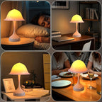 Tischlampe Kabellos Nachttischlampe LED - Akku Tischleuchte Dimmbar 2000K-6500K Touch Nachttischlampen USB Aufladbar Weiß Tischlampen Modern Design Tischleuchten für Schlafzimmer Esszimmer - Homefire